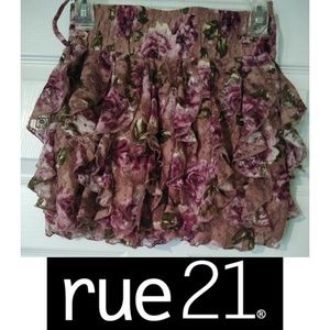 🆕Rue21 small mini skirt sheer lace women juniors